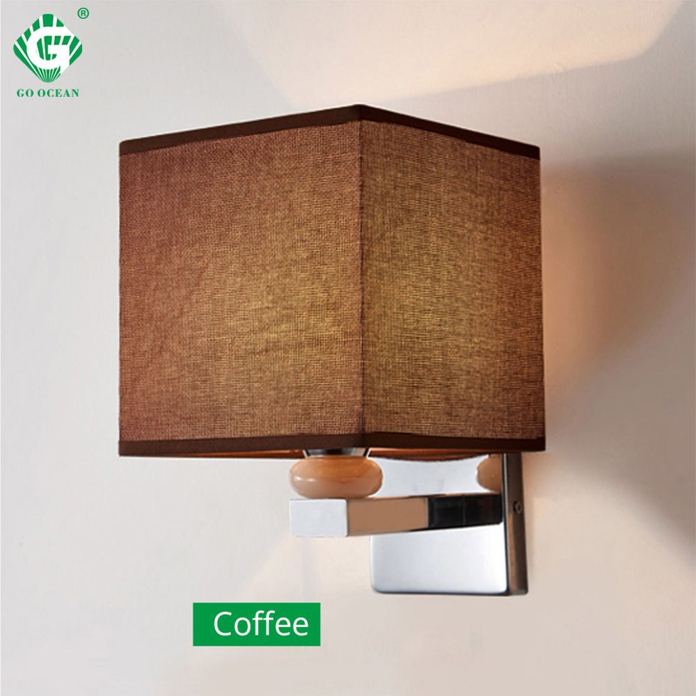 compre pintado moderno lamparas de pared para interiores cafe montado en la pared dormitorio de la cama iluminacion del bano e27 bombilla de luz led