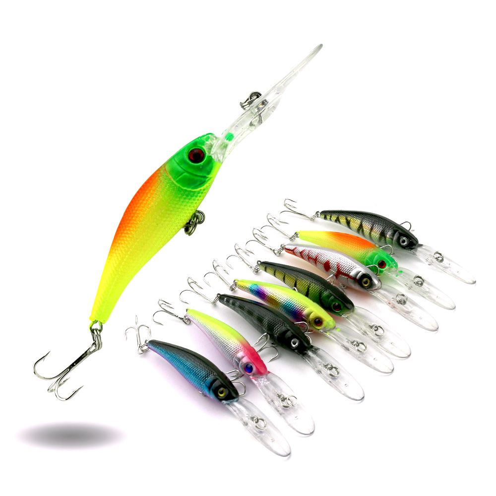 2020 HENGJIA New Bright Color Laser Minnow Fishing Lures Hook 10.5cm 7.8g 3D Eyes Plastic Hard