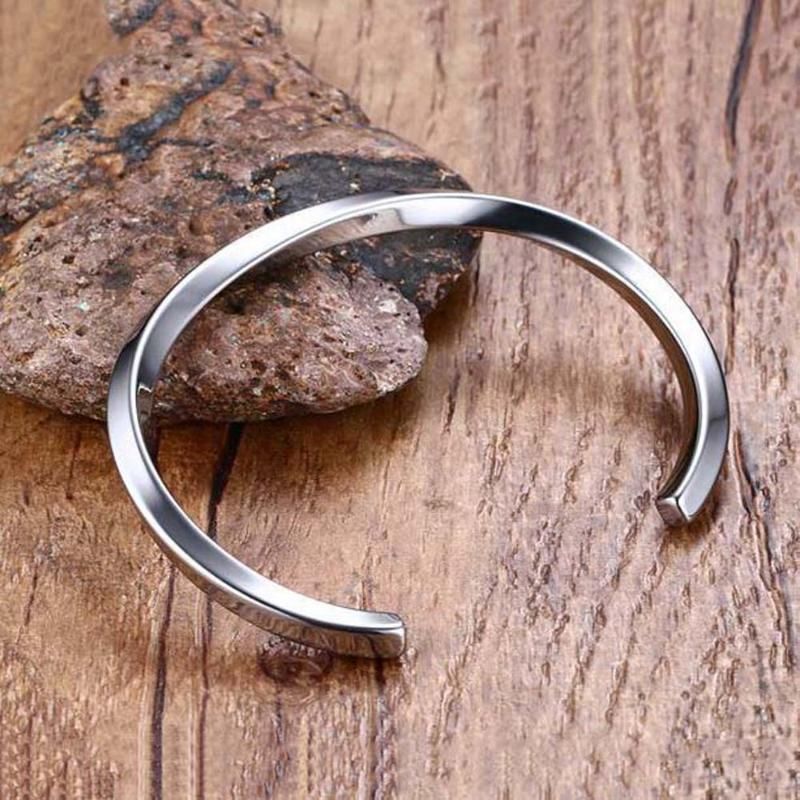 Fashion Cuff Bangle for Man Women Stainless Steel Punk Titanium Bracelet Jewelry