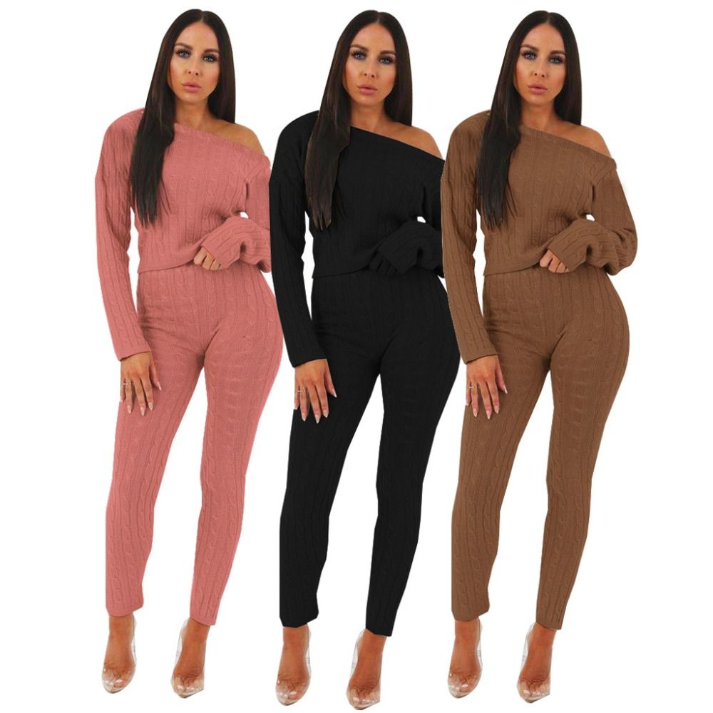 2 piece sweater pants set