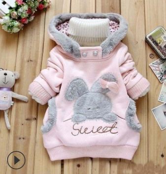 # 1 abrigos de lana de conejo para niños