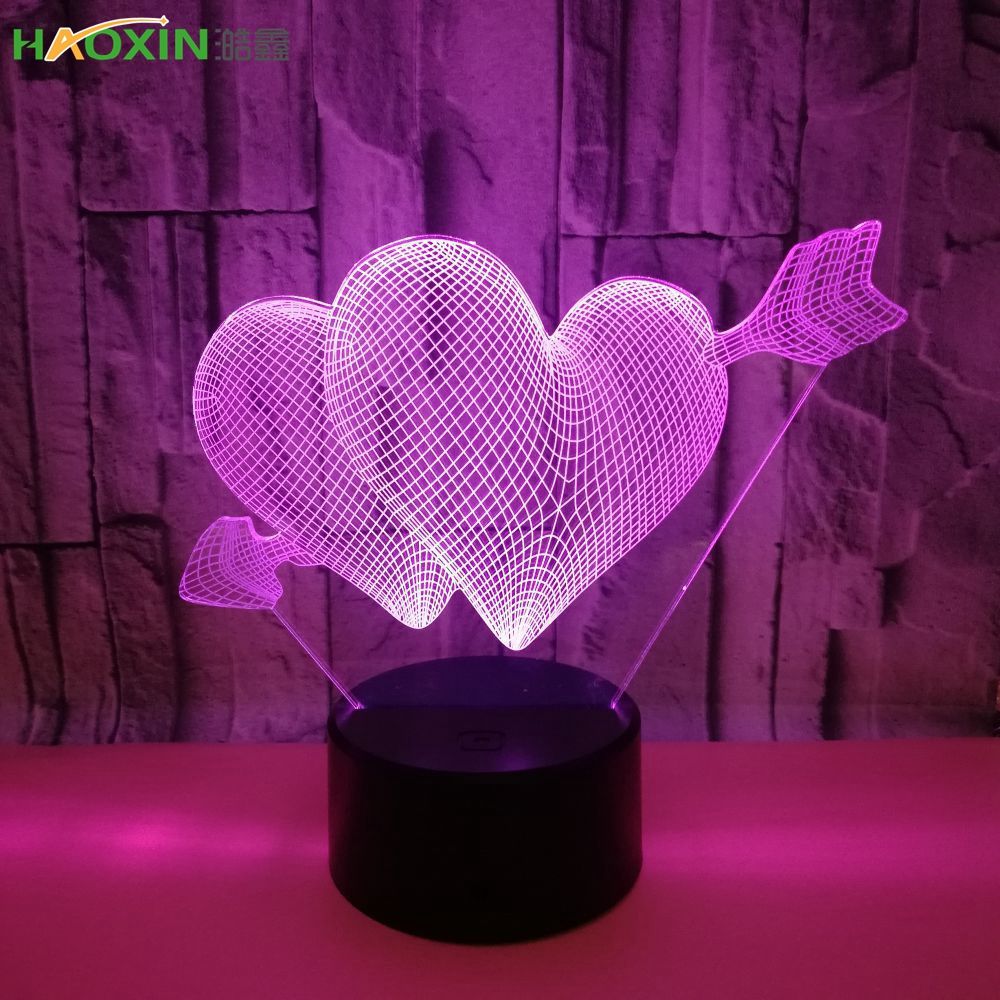 compre base de lampara led de luces haoxin rgb para lamparas de ilusion 3d bateria o dc 5v usb noches 3d noches luces 4 mm panel de luz acrilico a