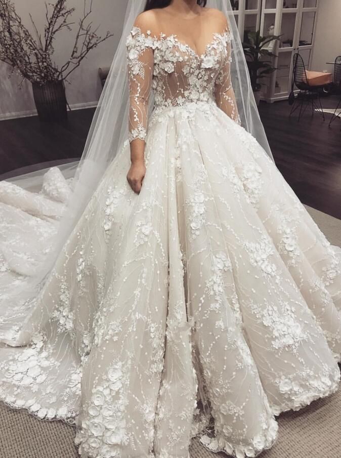 long wedding dress