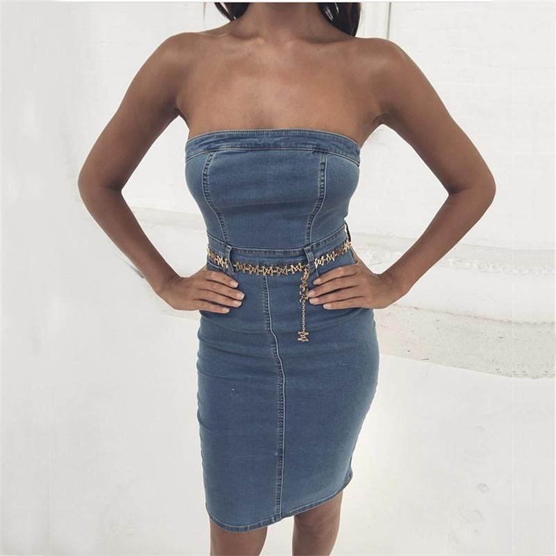 designer denim dresses womens
