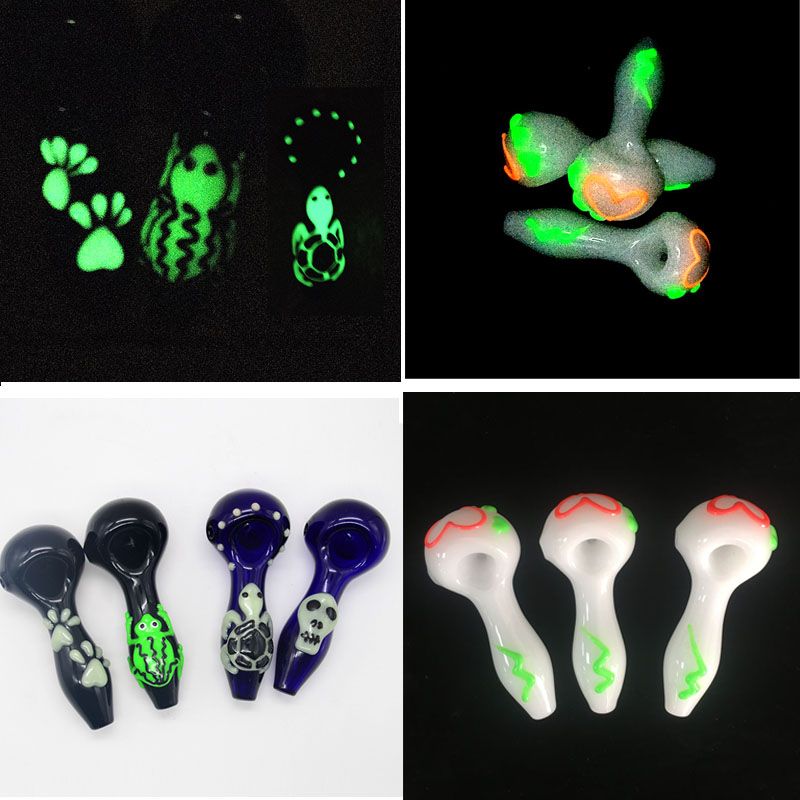 2021 Glow In The Dark Smoking Pipes Animal Turtle Oil Burner 4 Glass Pipe Luminous Love Hearts Frog Tortoise Feet Skull Spoon Hand From Best Style 5 7 Dhgate Com 2021 Glow In The Dark Smoking Pipes, Glow In The Dark Glass Hand Pipes