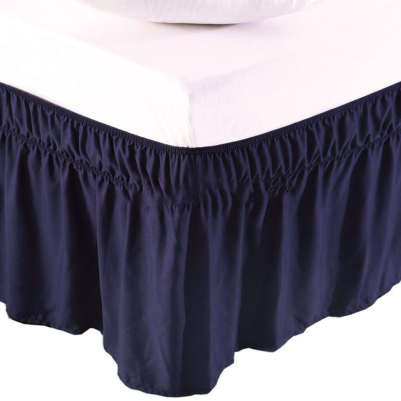 Navy Blue Bed Skirt Brushed Cloth Bed Covers Without Bed Surface King