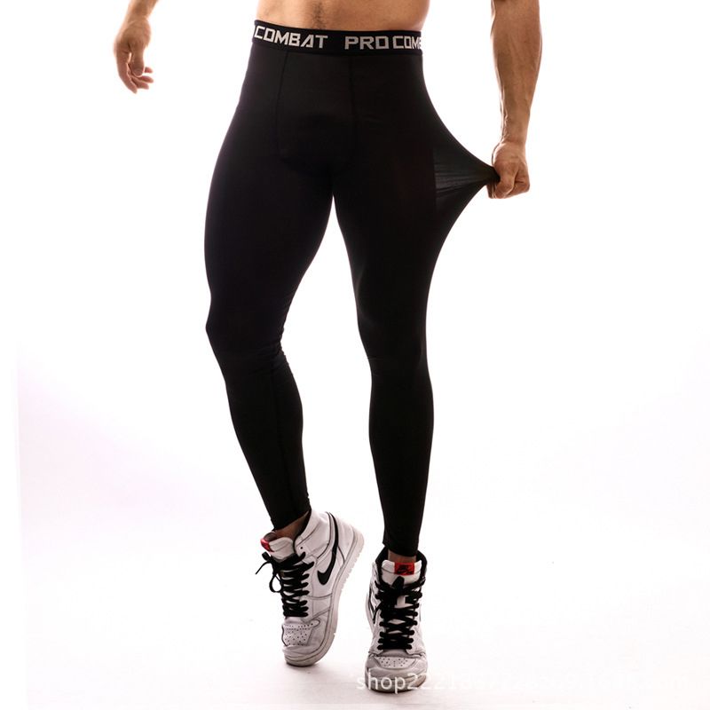 MEETYOO Leggings Hombre Pantalón de Compresión Secado Rápido Pantalones 3/4 Medias Deportes para Running Fitness Yoga 