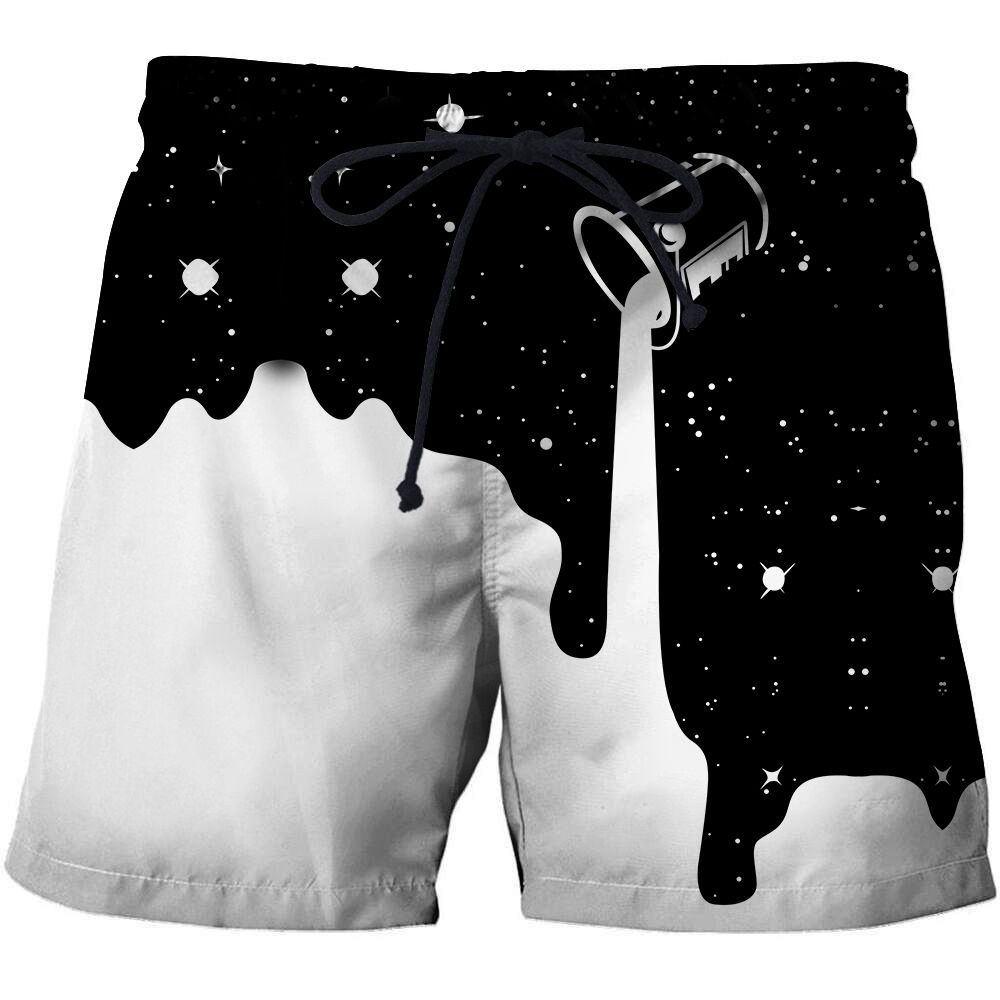 white beach shorts mens