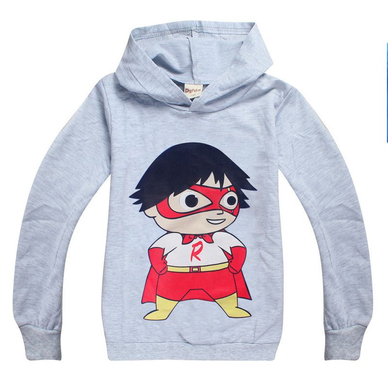 Ryan/'s World Hooded Sweatshirt Ryan Toys Review Hoodie Jumper Coat Overcoat Tops