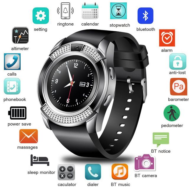 v8 smart watch waterproof