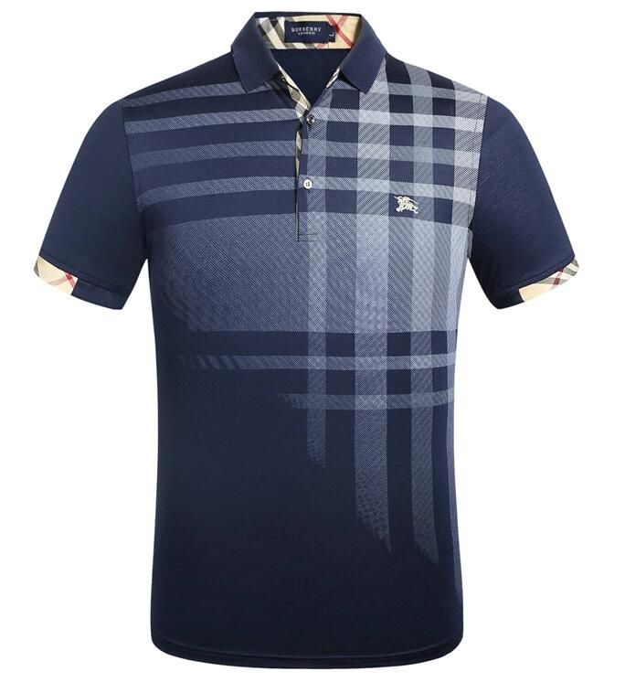 Compre Corta Para Hombre De Negocios Polo De Manga Corta Delgado B2 Burberry Diseñador Polos Con El Caballo Sesión Bordado Ocasional De La Camisa De Alta Calidad Polos A 9,89 € Del
