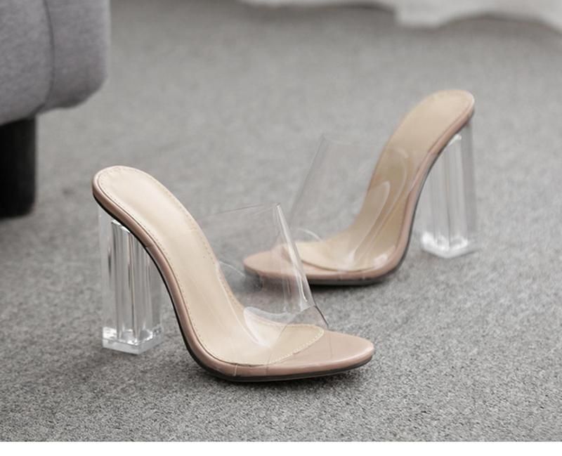 Summer Transparent PVC Women Sandals 