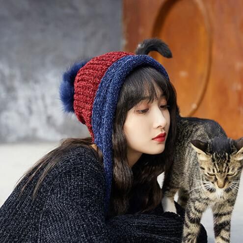 Acquistare Cappello Di Inverno Le Donne Con Paraorecchie Cappello Di  Velluto Ciniglia Palla Protezione Della Sfera Calda Esterna Della  Protezione Di Protezione Lavorata A Maglia Ispessimento Ciclismo Economico  | Consegna Veloce E
