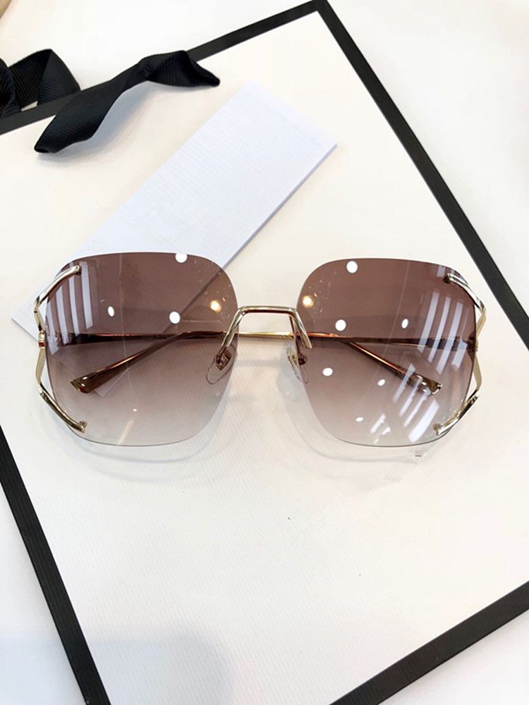 rimless gradient sunglasses