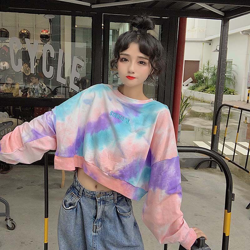 YYear Womens Casual Contrast Color Fashion Drawstring Pullover Sweatshirts Tops