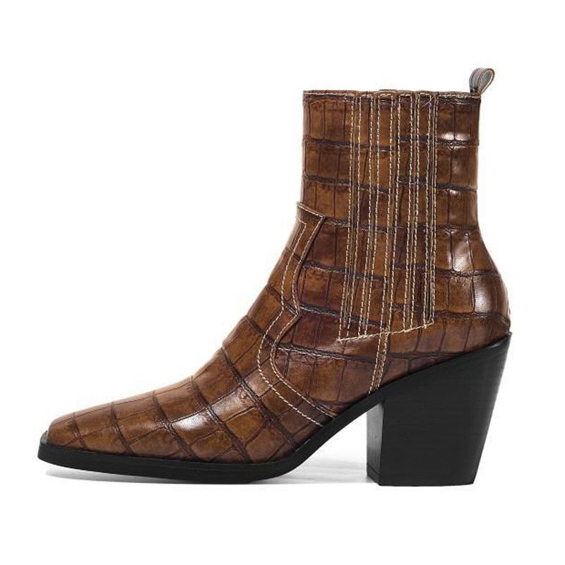crocodile pattern boots