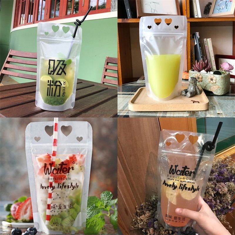 2020 Plastic Beverage Bag Drink Packaging Bags Creative Style Pouch For
