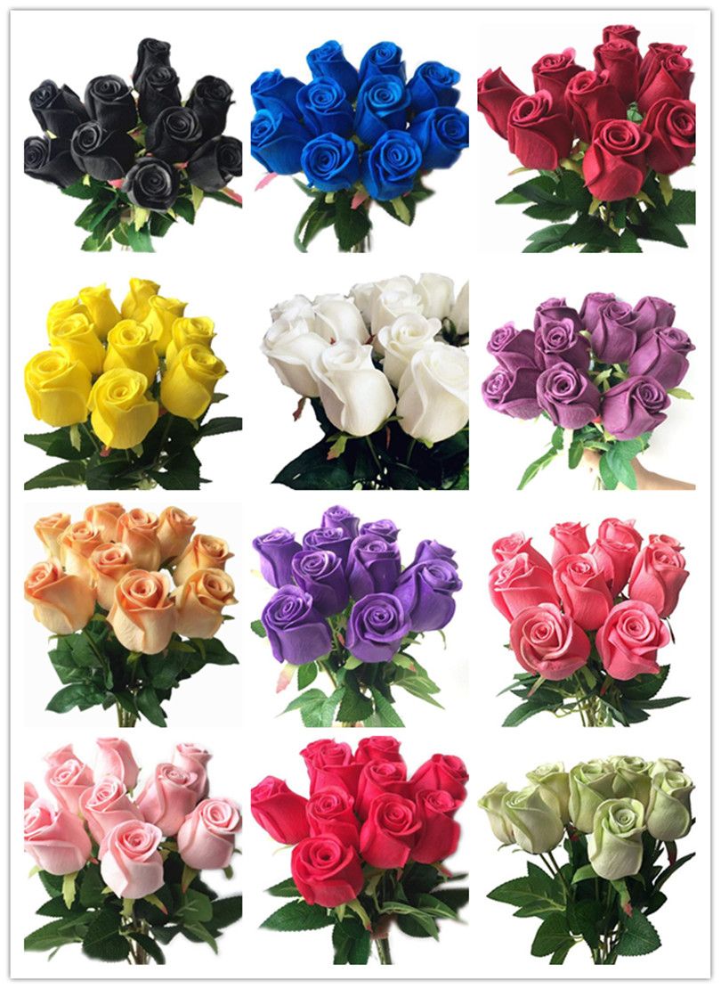 One Piece Real Touch Rose Flower Simulated Fake Latex Roses 16.93 For