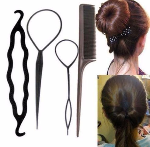 Girls Hair Braiding Tool Twist Styling Clip Stick Bun Meatball