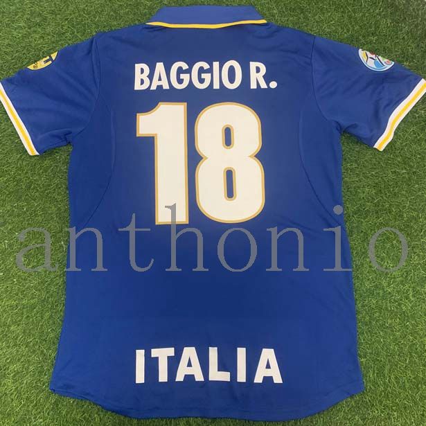 Grosshandel Top 1996 Italien Retro Fussball Jersey Schillaci Baggio R 18 Del Piero 10 Italia 1996 Football Hemd Ancelotti Maglia Da Calcio Vintage Maillot Von Anthonio 13 43 Auf De Dhgate Com Dhgate