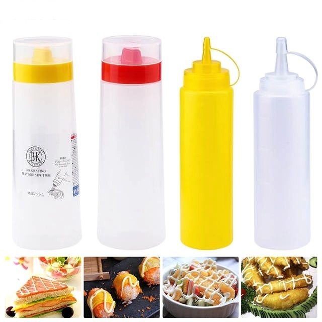 2020 Oil Ketchup Plastic Needle Nosed Salad Dressing Squeeze Bottle
