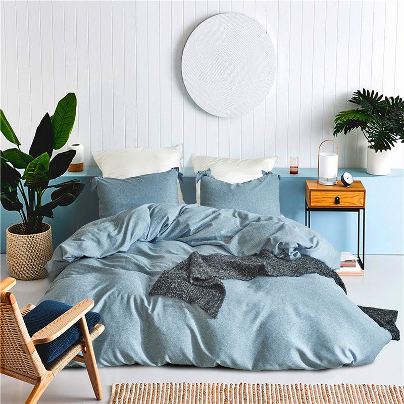 2021 Light Blue Imitation Cotton And Linentwin Queen King Size Beddingset 1 Duvet Cover 2 Pillowcasescomforter Bedding Sets From Viki9411 54 62 Dhgate Com 2021 Light Blue Imitation Cotton And, Light Grey King Size Bedding Set
