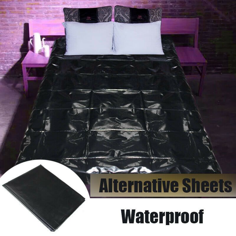 2020 4 Size Black Red Waterproof Sex Adult Rubber Pvc Wet Sheet Bed Cosplay Sleep Cover From