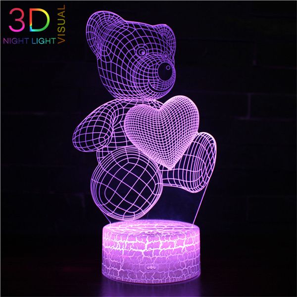teddy bear 3d night light