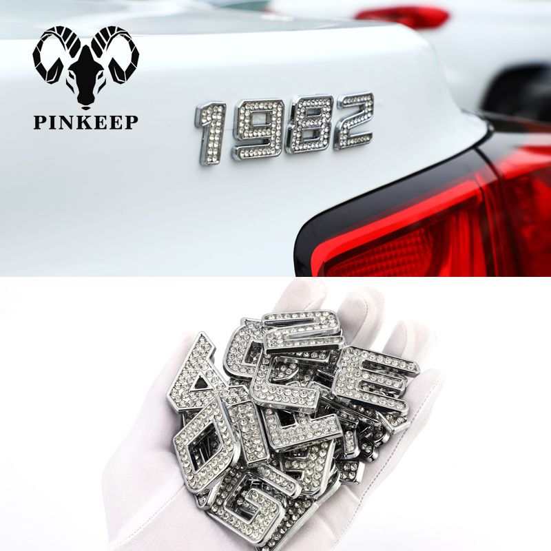 Car Chrome Silver Emblem V6T Letter Badge for Audi