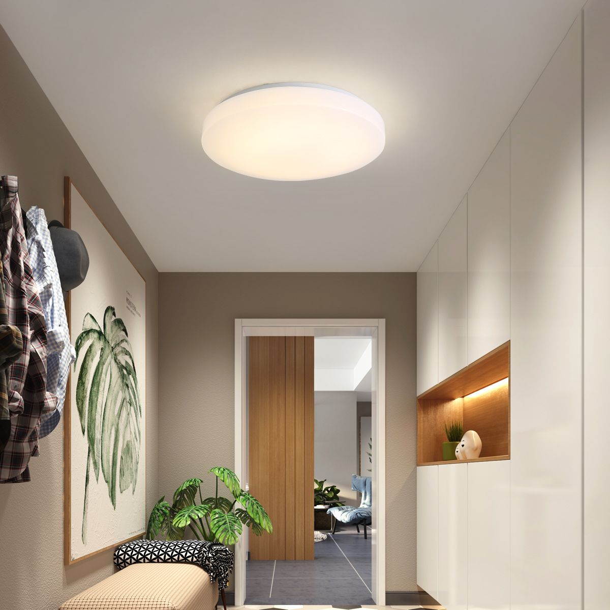 2019 Led Round Bread Ceiling Light Modern Contracted Bedroom Corridor Living Room Light Balcony Kitchen Bathroom Lamp Lamp Lighting Lamps From