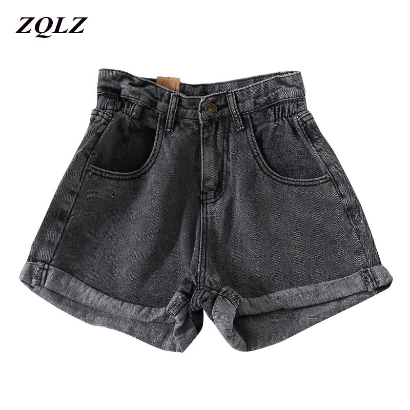 black high waisted jean shorts
