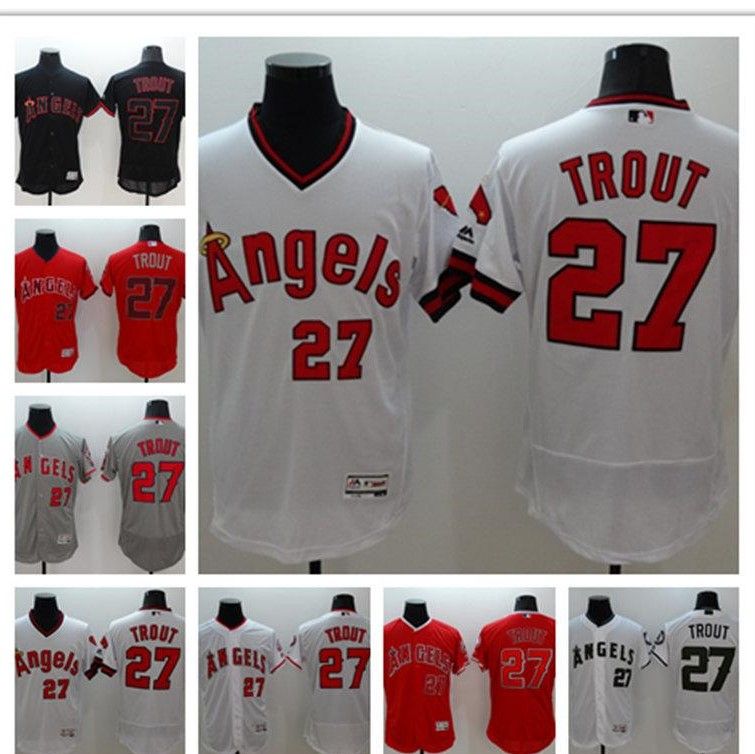red mike trout jersey