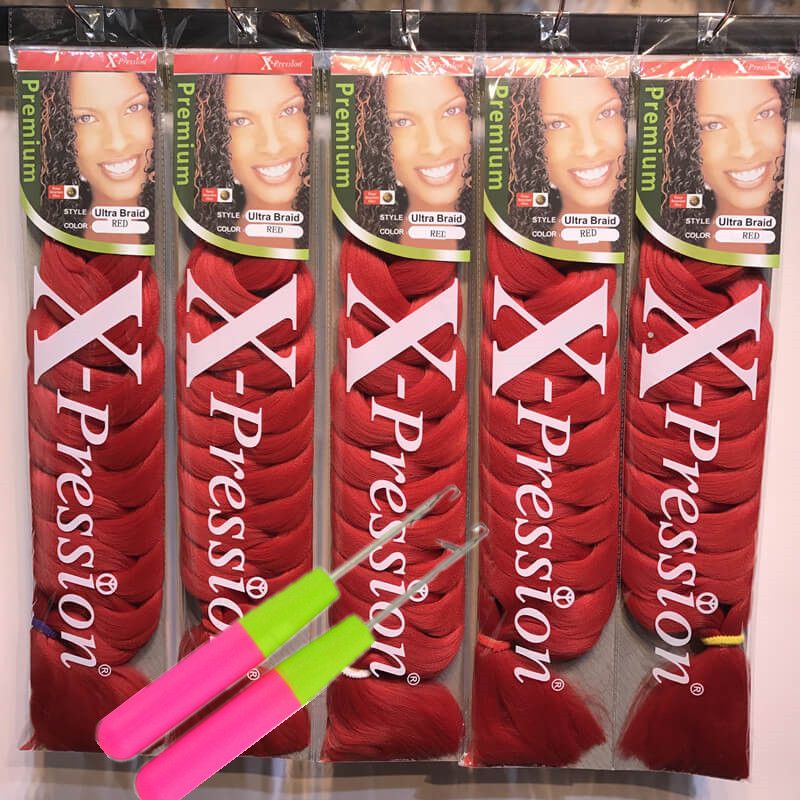 Red xpression braiding hair Clearance