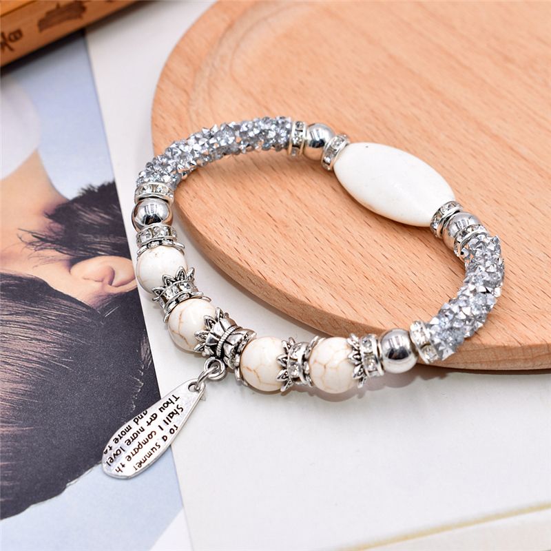 Toda la piedra turquesa de la vendimia de ajuste de cuentas de turquesa brazalete de la pulsera del grano Toda la piedra turquesa de la vendimia de ajuste de cuentas de turquesa brazalete de la pulsera del grano