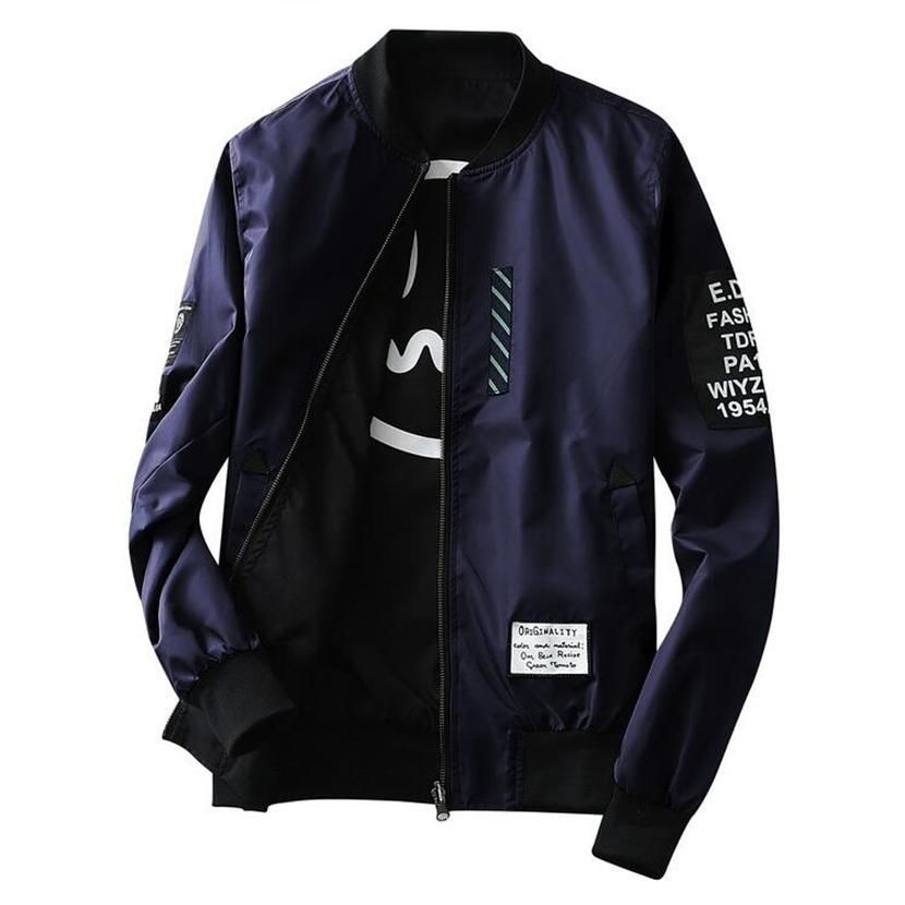 Compre Nueva Bomber Jacket Men Pilot Con Parches Green Ambos Lados