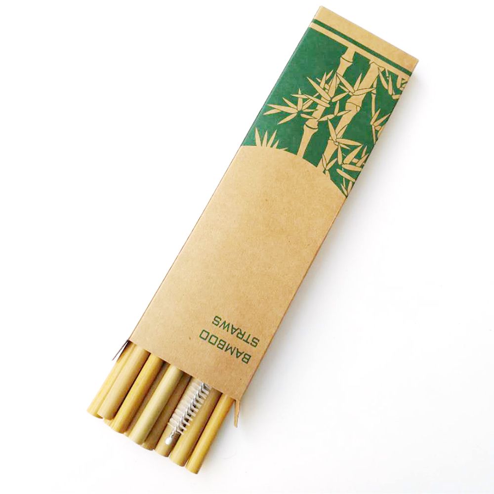 Download Bamboo Straws Reusable Drinking Tube Set Natural With Case Customized Logo Wholesale Organic 100 ...