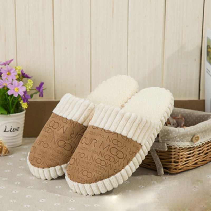 Indoor House Slipper Soft Plush Cotton Cute Slippers Shoes
