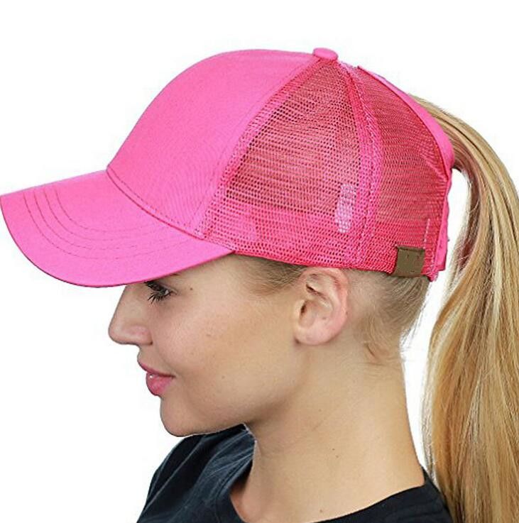 Frauen Baseball Cap Sunshade Pferdeschwanz Hut für chaotisch hohe Brötchen