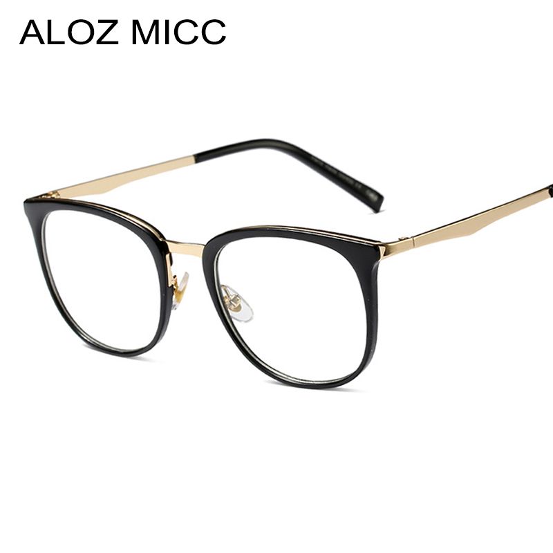 Alz Micc Vintage Frauen Quadratische Brille Rahmen Mode Optische Gläser Klar Transparent Linsen Männer Brillen A354