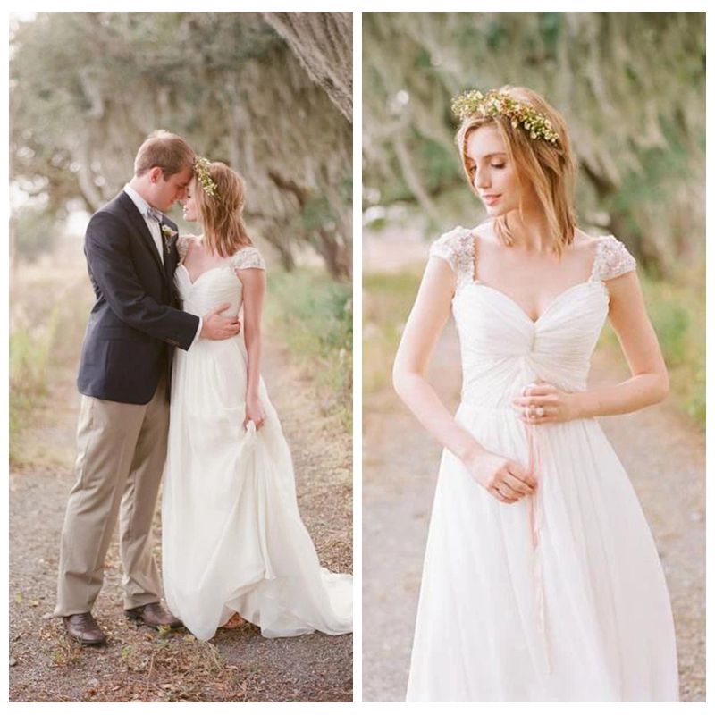 short white country wedding dresses