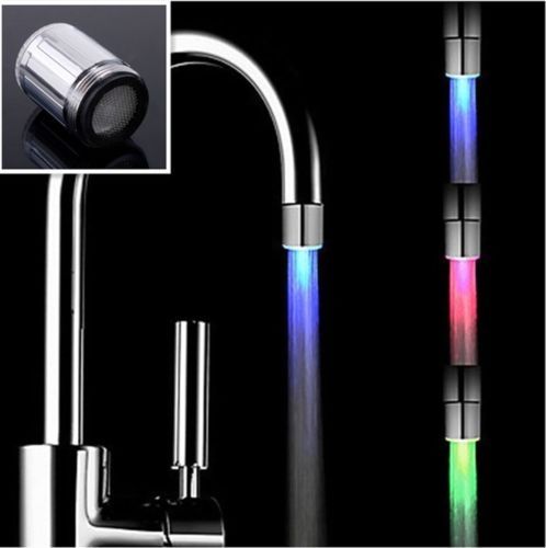 2020 Light Water Faucet Tap Heads Glow Led Shower Stream Bathroom