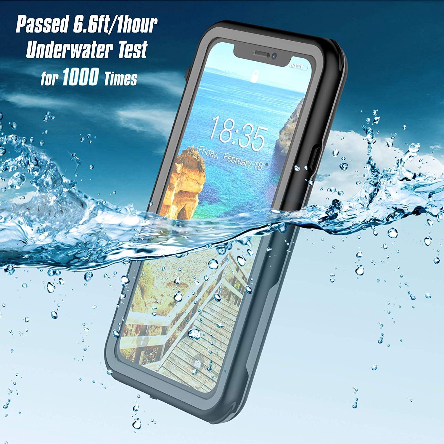 Desconto Em Original De Fábrica Para Iphone Xr À Prova D água Case Choque  Sujeira Neve À Prova De Proteção Com Touch Id Para Iphonexr Case Vida Tampa  Da Água Da Pele