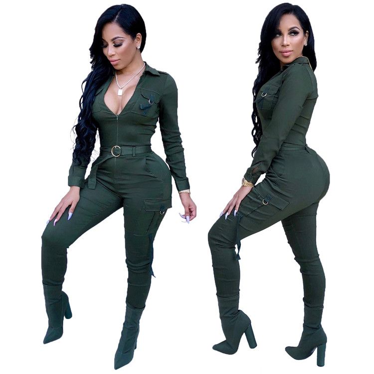 ladies long sleeve jumpsuits