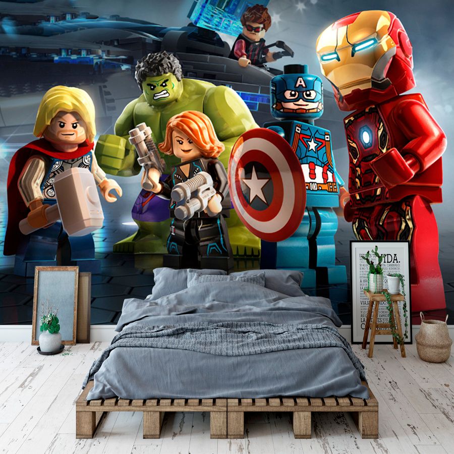 Lego Avengers Wallpaper Custom 3D Wall Mural Iron Man Captain AmericaRolls Kid's Boys Bedroom TV Background Cartoon Wallpaper Large wall Art Lego Avengers Wallpaper Custom 3D Wall Mural Iron Man Captain AmericaRolls Kid's Boys Bedroom TV Background Cartoon Wallpaper Large wall Art