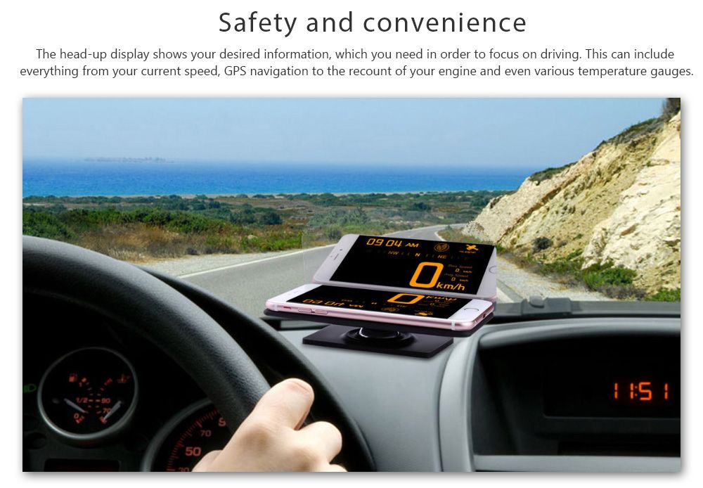 HUD Head Up Display Car Cell Phone GPS Navigation Image Reflector Holder  Mount From Gearbestshop, $8.95