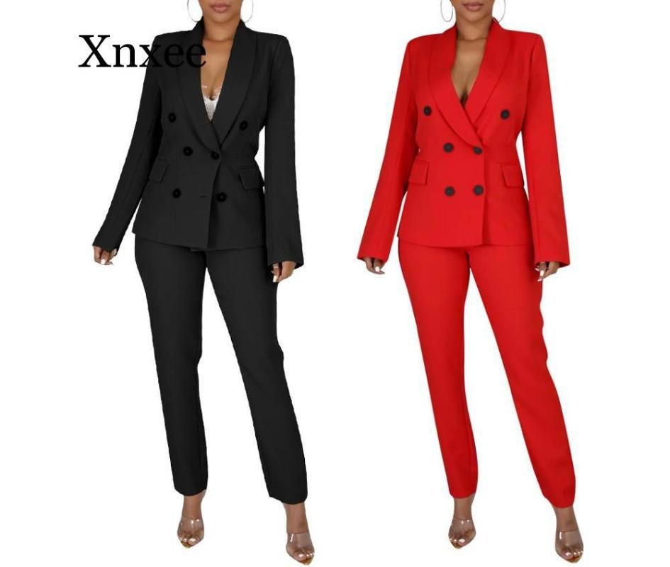 Compra Trajes De Mujer Blazers Blazers Mujer Pantalones Blazer Y Pantalones  Conjunto Elegante Maquillaje Formal Chaqueta Pantalones Pantalones Mujer  Negocio Negro Rojo Tallas Grandes Barato | Entrega Rápida Y Calidad | DHgate