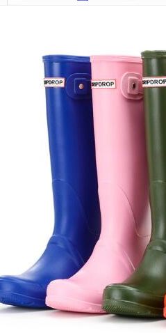 tall rubber rain boots