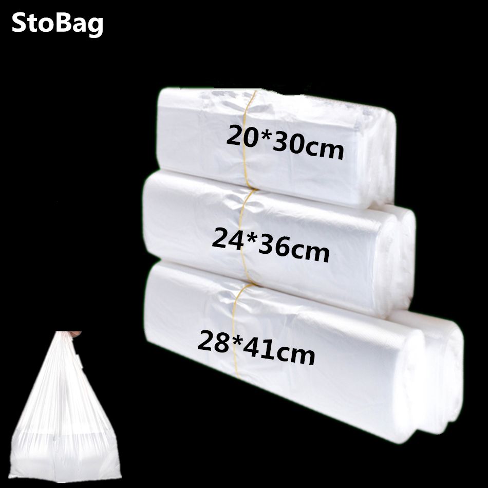 Shopping Plastic Bags 20x30cm Medium Thickness Reusable Grocery Bag With Handle Bags From