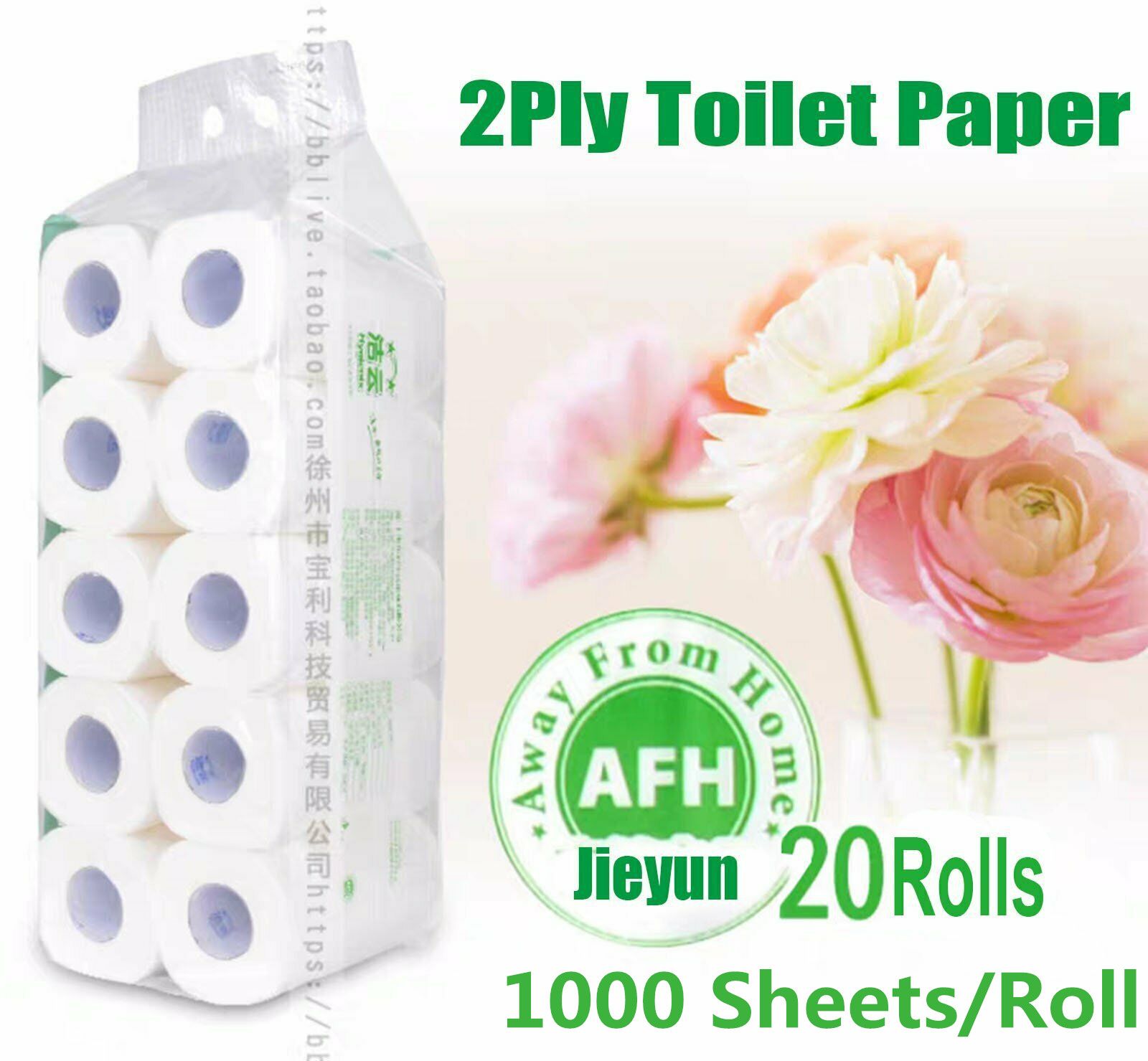 2020 20 Rolls Toilet Paper Bulk Rolls Bath Tissue Bathroom White Soft 2 Ply Household Flushable