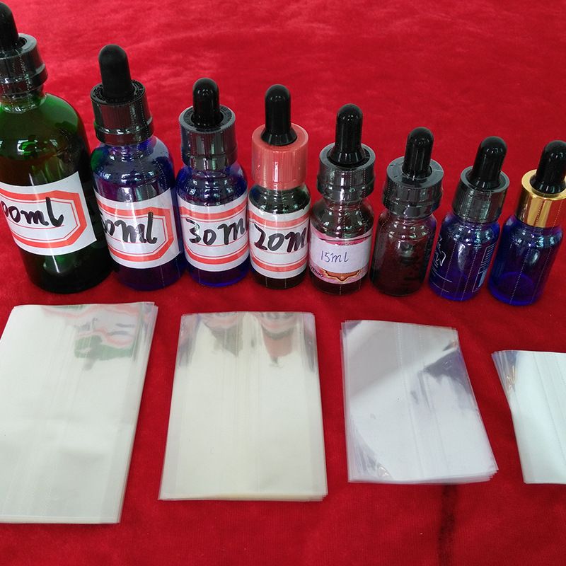 Heat Pvc Shrink Wrap Film For Glass Bottle 30ml Eliquid Ejuice Glass
